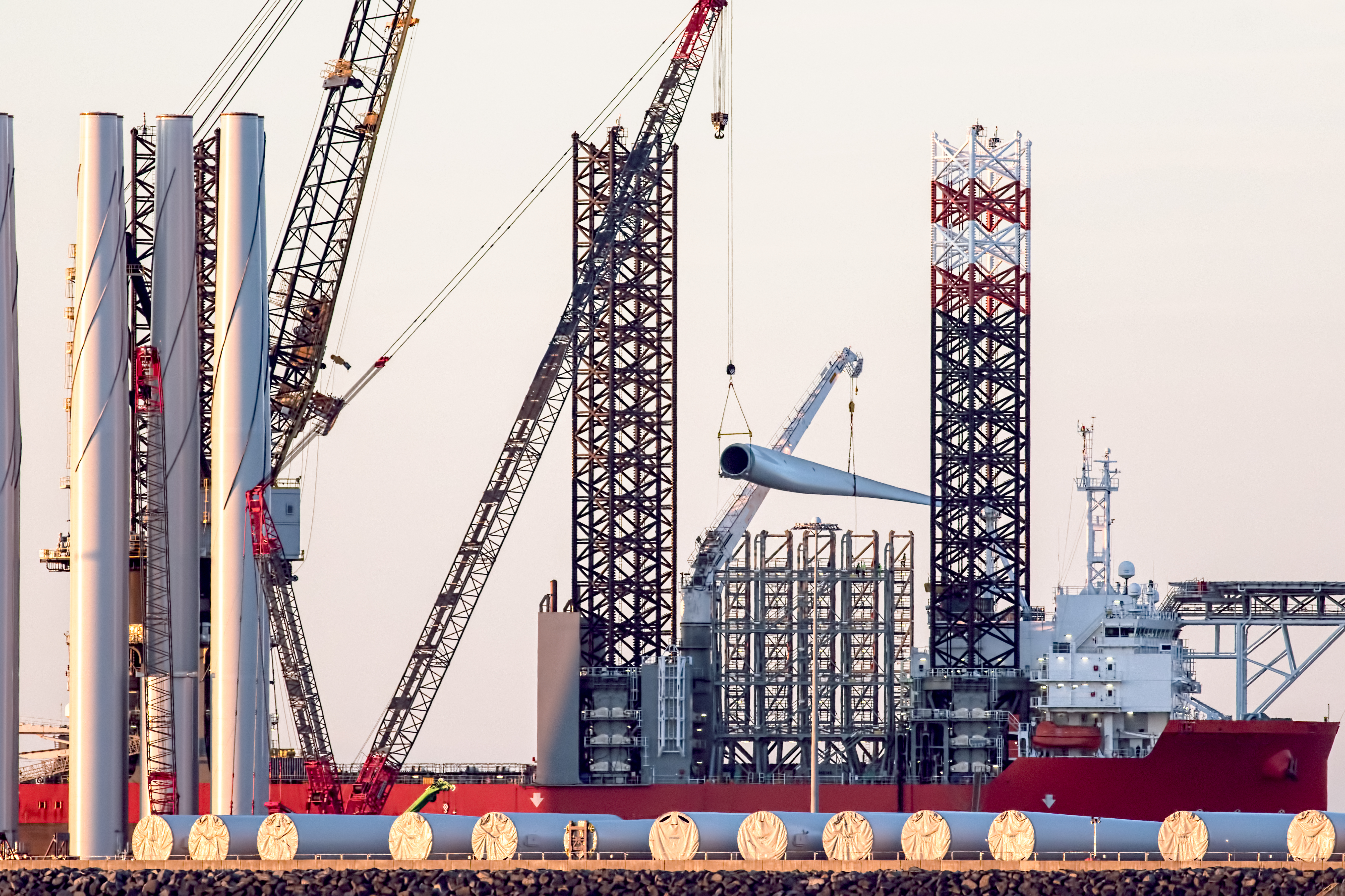 Offshore Wind Towers And Blades In Great Yarmouth Shutterstock